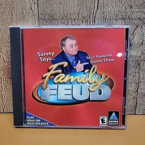 FAMILY FEUD (CD-ROM CLEAN) Hasbro Interactive 2000 PC Game Show Solo Multiplayer
